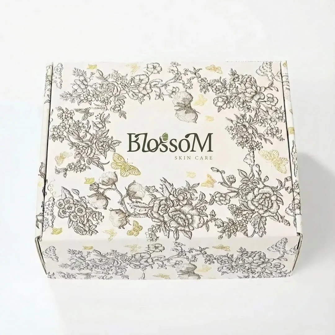 Coffret rigide imprimé motif floral