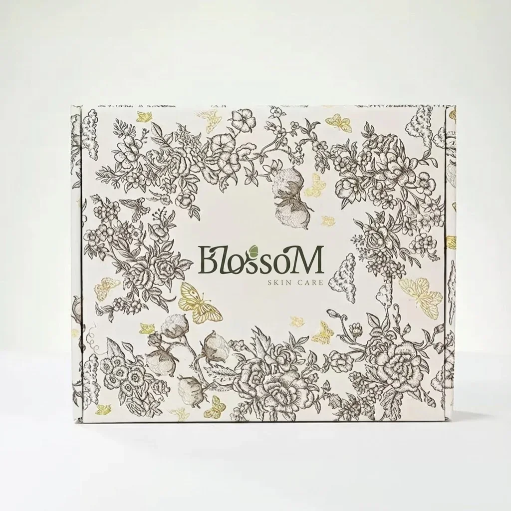 Coffret rigide imprimé motif floral