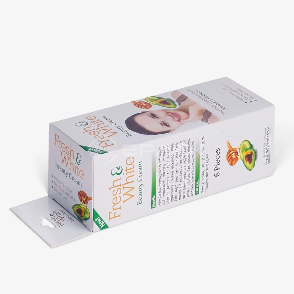 Étui skincare avec accroche retail