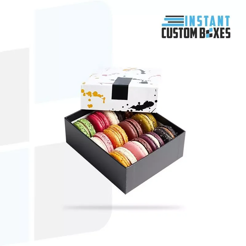 Coffret macarons base et couvercle