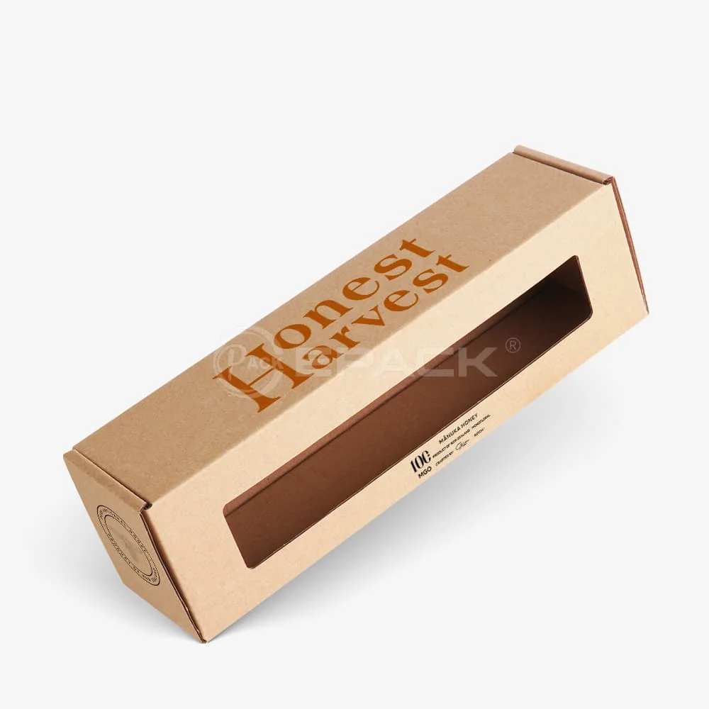 Boîte kraft avec découpe fenêtre